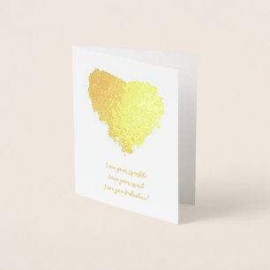 Carte Dorée Aimez votre pétillant amour votre esprit amour UVa