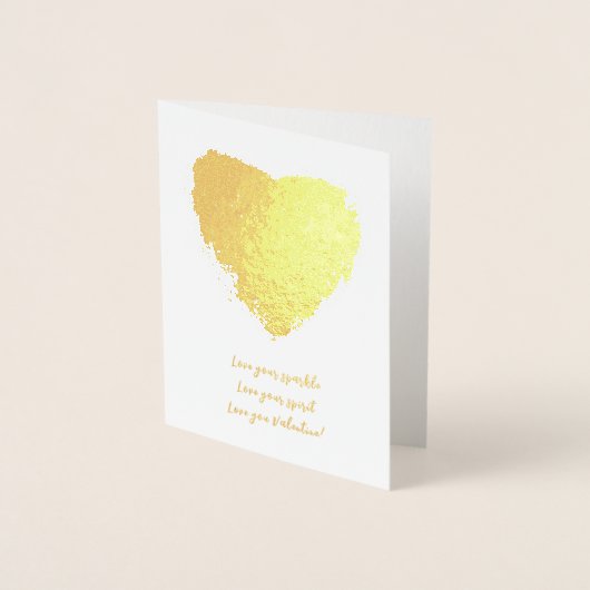 Carte Dorée Aimez votre pétillant amour votre esprit amour UVa (Devant)