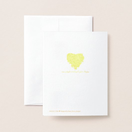 Carte Dorée Aimez votre pétillant amour votre esprit amour UVa (Derrière avec enveloppe)