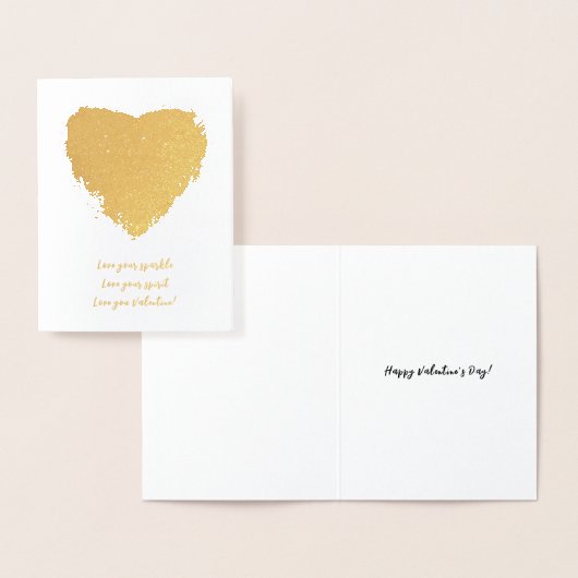 Carte Dorée Aimez votre pétillant amour votre esprit amour UVa (Affichage)