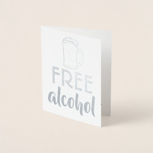 Carte Dorée Alcool gratuit - Amusant Groomsman Proposition (Devant)