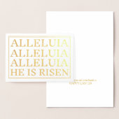 Carte Dorée Alleluia Catholique Salutation de Pâques (Affichage)