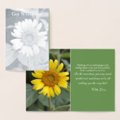 Carte Dorée Allez-y bientôt Sunflower jaune (Affichage)