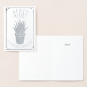 Carte Dorée Aloe Est-ce moi que vous cherchez | Drôle Romantiq (Affichage)