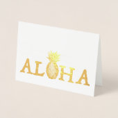 Carte Dorée ALOHA Hawaii Hawaii Luau Aigle tropicale (Devant)