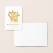 Carte Dorée Amaryllis doré (Affichage)