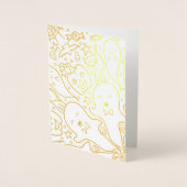 Carte Dorée Amis d'Halloween (Devant)