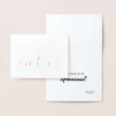 Carte Dorée Amusant Groomsman ou Best Man (Affichage)