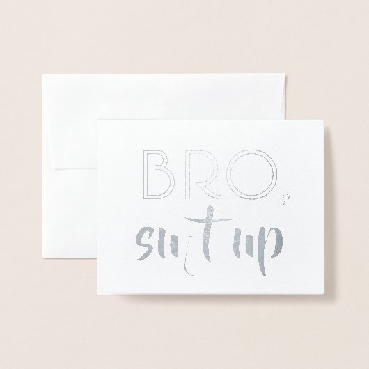 Carte Dorée Amusant Groomsman ou Best Man (Devant avec enveloppe)