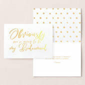 Carte Dorée Amusant serez-vous ma servante d'éducation chic Sc (Affichage)