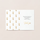 Carte Dorée Ananas à huile d'or, Merci (Intérieur)
