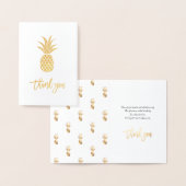 Carte Dorée Ananas à huile d'or, Merci (Affichage)