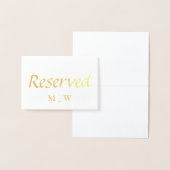 Carte Dorée Ancre nautique Réservé Mariage Table place or (Affichage)