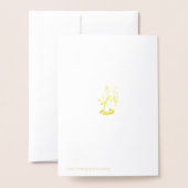 Carte Dorée Ange d'or (Derrière avec enveloppe)