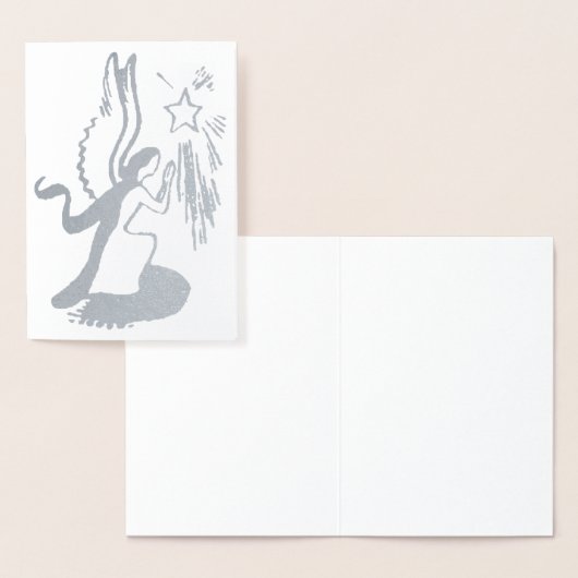 Carte Dorée Ange en argent (Affichage)