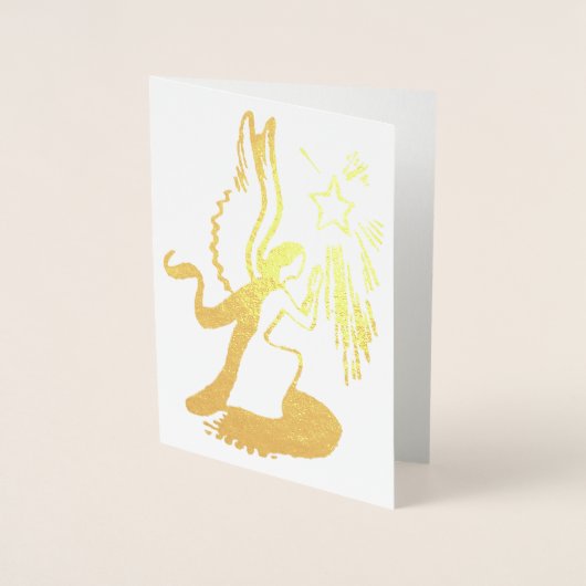Carte Dorée Ange en or (Devant)
