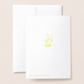 Carte Dorée Ange en or (Derrière avec enveloppe)