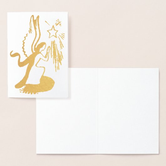 Carte Dorée Ange en or (Affichage)