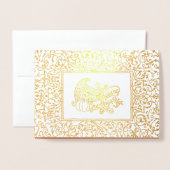 Carte Dorée Angel of Thanksgiving Luxury (Devant avec enveloppe)