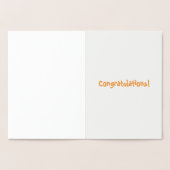 Carte Dorée Anneaux d'oignon Ring-a-Ding-Ding Félicitations Fi (Intérieur)