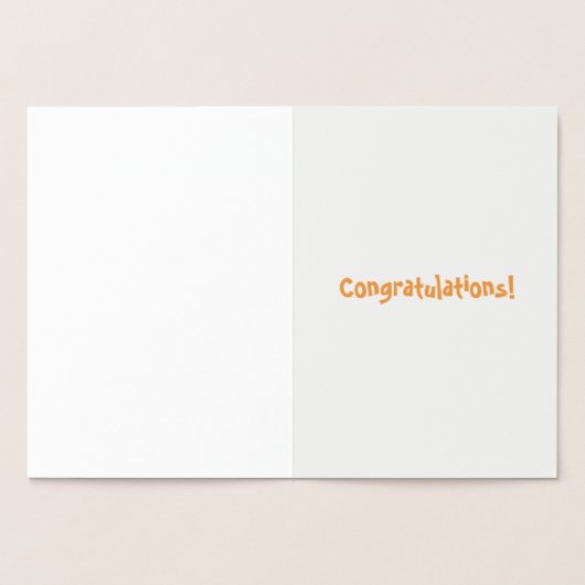 Carte Dorée Anneaux d'oignon Ring-a-Ding-Ding Félicitations Fi (Intérieur)