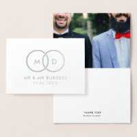 Anneaux modernes Mariage Gay Merci photo personnal