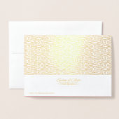 Carte Dorée Année d'or de l'anniversaire du tigre avec le roug (Derrière avec enveloppe)