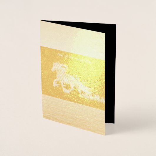 Carte Dorée Année du Cheval 2026 (Devant)