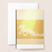Carte Dorée Année du Cheval 2026 (Derrière avec enveloppe)