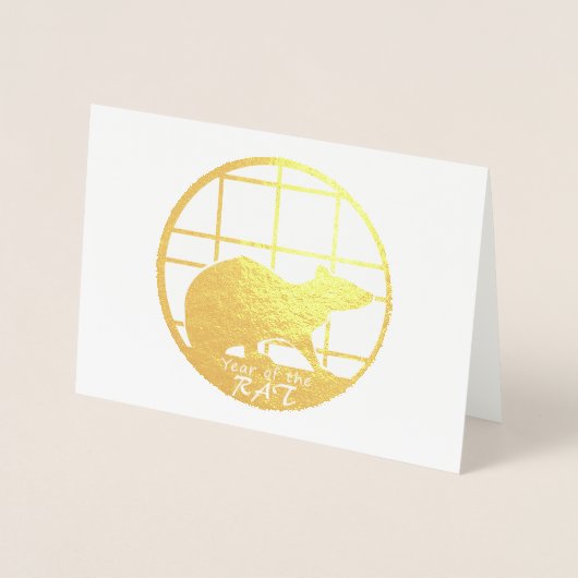 Carte Dorée Année du Rat (Devant)