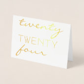 Carte Dorée Année personnalisée 2024 Typographie moderne Chic  (Devant)