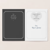 Carte dorée anniversaire argent (Intérieur)