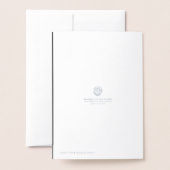 Carte dorée anniversaire argent (Derrière avec enveloppe)