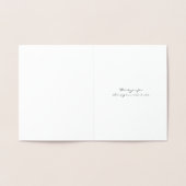 Carte Dorée Anniversaire d'or Lovebirds Merci (Intérieur)