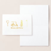 Carte Dorée Anniversaire du golf (Affichage)
