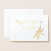 Carte Dorée Aquarelle de peinture d'automne 300 (Devant avec enveloppe)