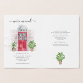 Carte Dorée Aquarelle déplacée Porte rouge Adresse de déplacem (Intérieur)