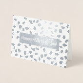 Carte Dorée Aquarelle Florale Personnalisée Anniversaire/Toute (Devant)