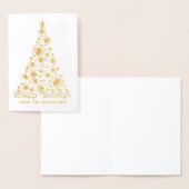 Carte Dorée Arbre de Noël (Affichage)