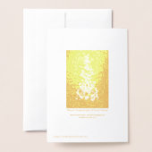 Carte Dorée Arbre de Noël Abstrait point sur or (Derrière avec enveloppe)