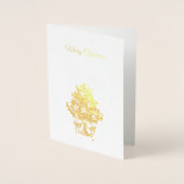 Carte Dorée Arbre de Noël en pain d'épices (Devant)