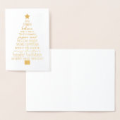 Carte Dorée Arbre de Noël joyeux (Affichage)