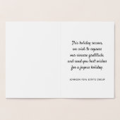 Carte Dorée Arbre de Noël moderne | Joyeuses Fêtes Salutations (Intérieur)