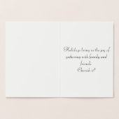 Carte Dorée Arbre de Noël Orné (Intérieur)