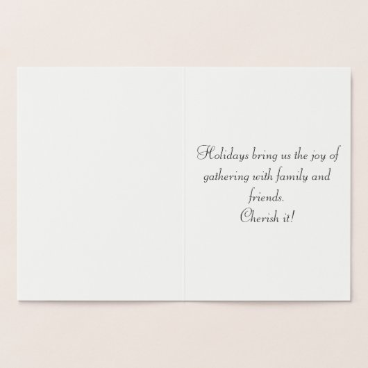 Carte Dorée Arbre de Noël Orné (Intérieur)