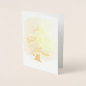 Carte Dorée Arbre de Noël stylisé (Devant)