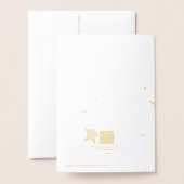 Carte Dorée Arbre de Noël stylisé (Derrière avec enveloppe)