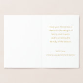 Carte Dorée Arbre doré élégant Noël sans photo (Intérieur)