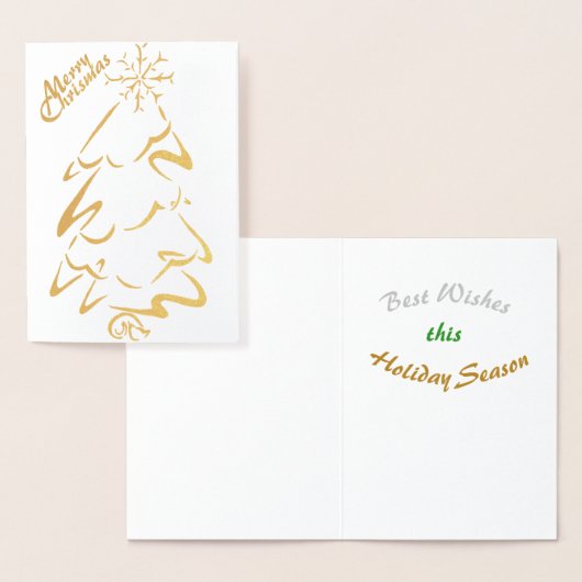 Carte Dorée Arbre-Noël Or &(ou) Argent (Affichage)