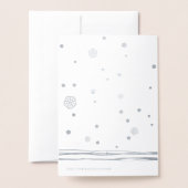 Carte Dorée Arbre rustique argenté de Noël dessiné à la main (Derrière avec enveloppe)